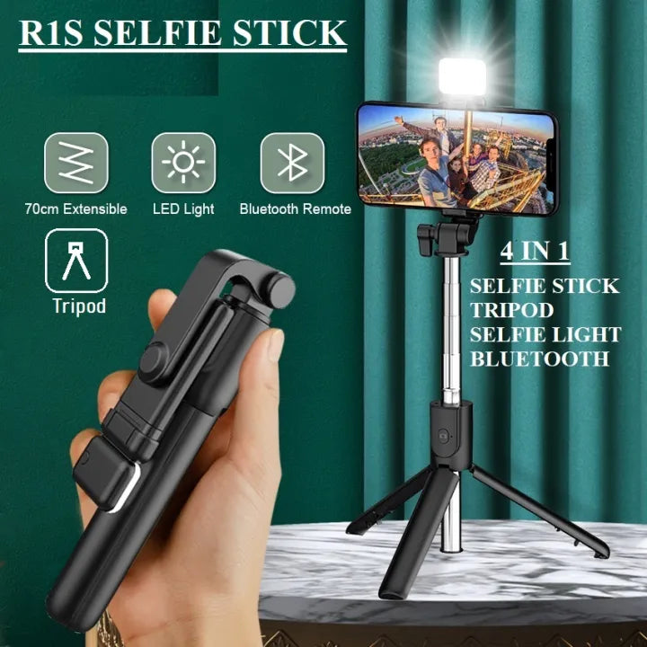 4 in 1 Selfie Stick With Bluetooth & Flashlight