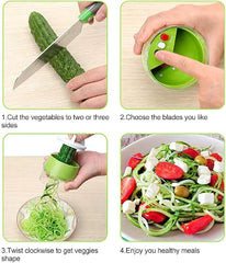 Vegetables Spiralizer, 4 in 1 Spiralizer