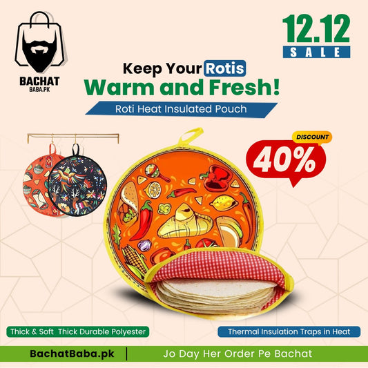 Roti Heat Insulated Cloth Pouch