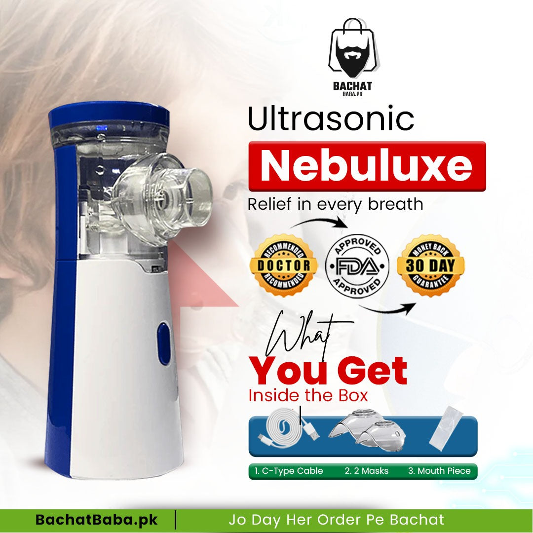 Nebuluxe Ultrasonic Portable Nebulizer Kit- FDA Approved