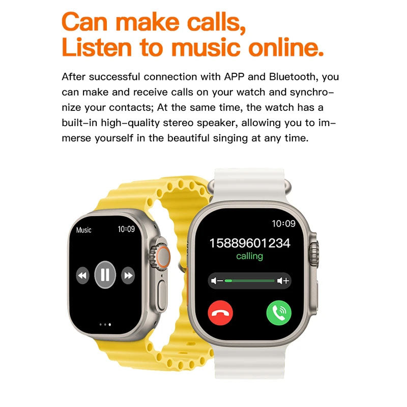 T800 Ultra Smart Watch Series 8 Full Touch Screen Bluetooth Call Waterproof