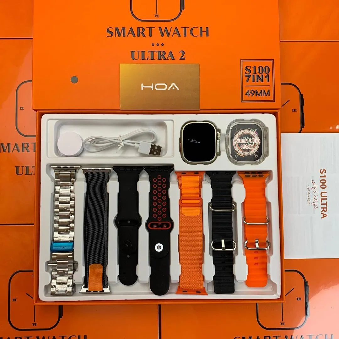 ULTRA 2 SMARTWATCH SERIES 8 ( 7 Straps+ Slicone Case )